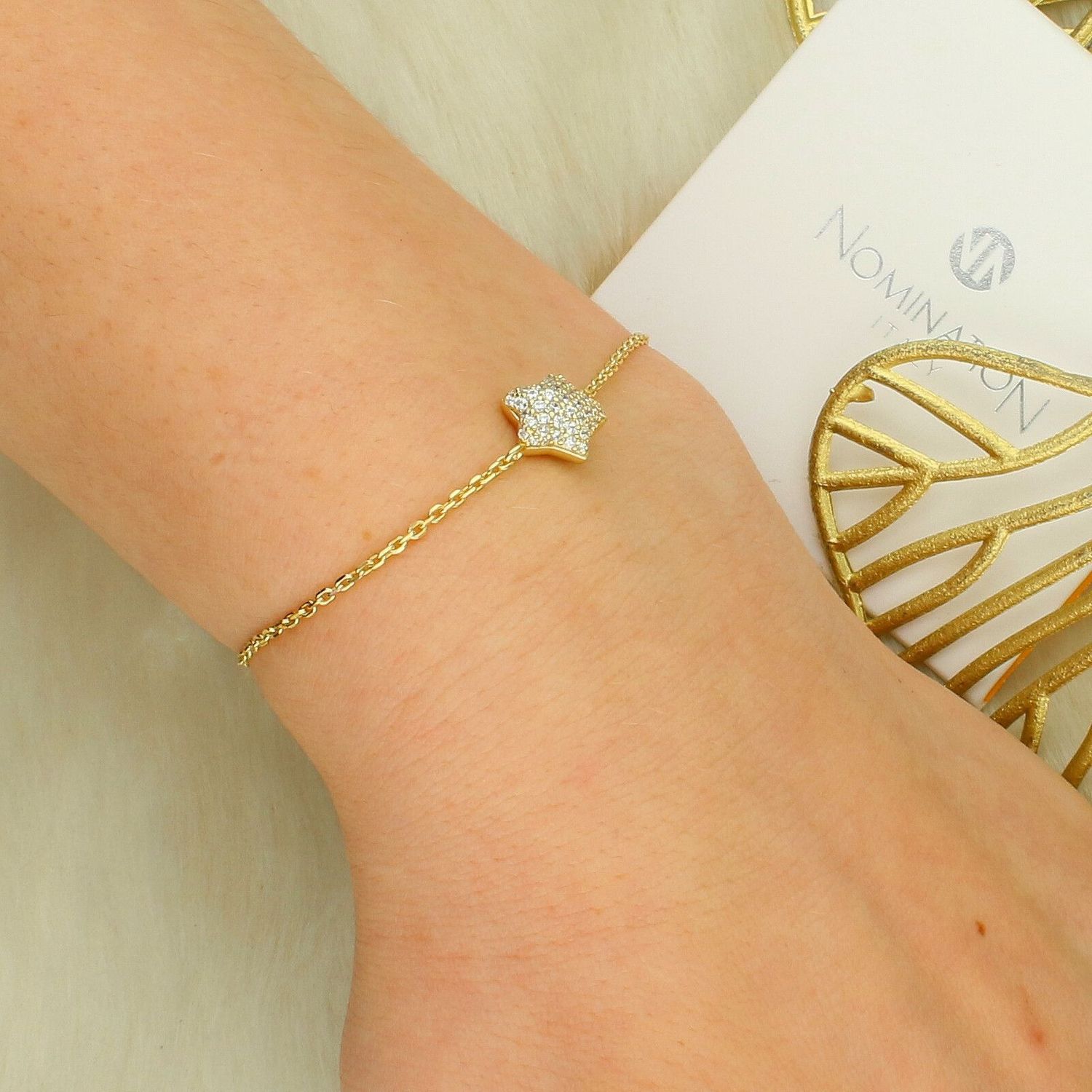 Bransoletka Nomination LifePoetry z gwiazdą wypukłą i cyrkoniamio.jpg